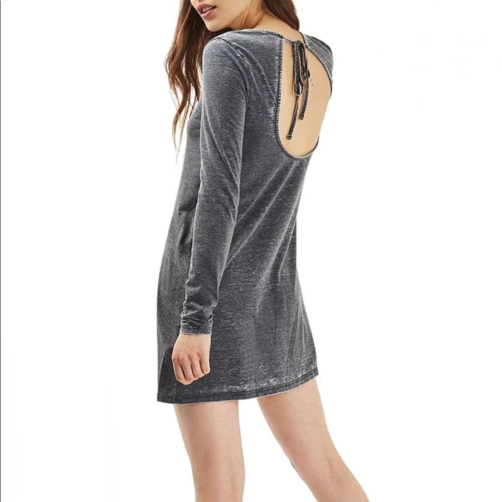 topshop open back dress TOPSHOP Asymmetric One Shoulder Open Back Midi Occasion Dress in Brown